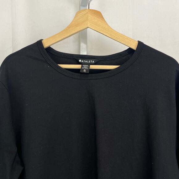 ATHLETA Essential Top 828716 Long Sleeve Supima Cotton Stretch Black Size XL - Picture 4 of 10